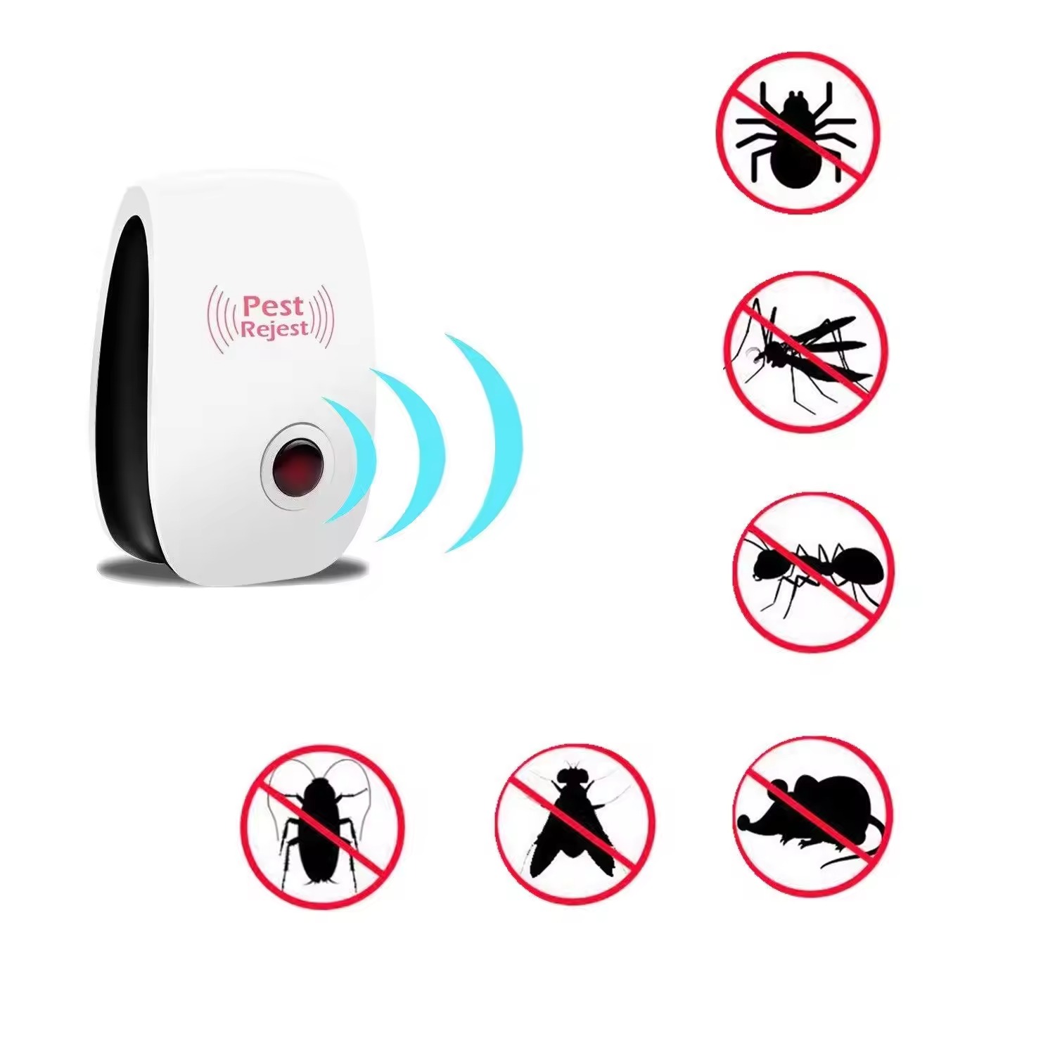 2 Piece Ultrasonic Pest Repeller Machine – ইঁদুর ও তেলাপোকা তাড়ানোর স্মার্ট সমাধান - Image 2