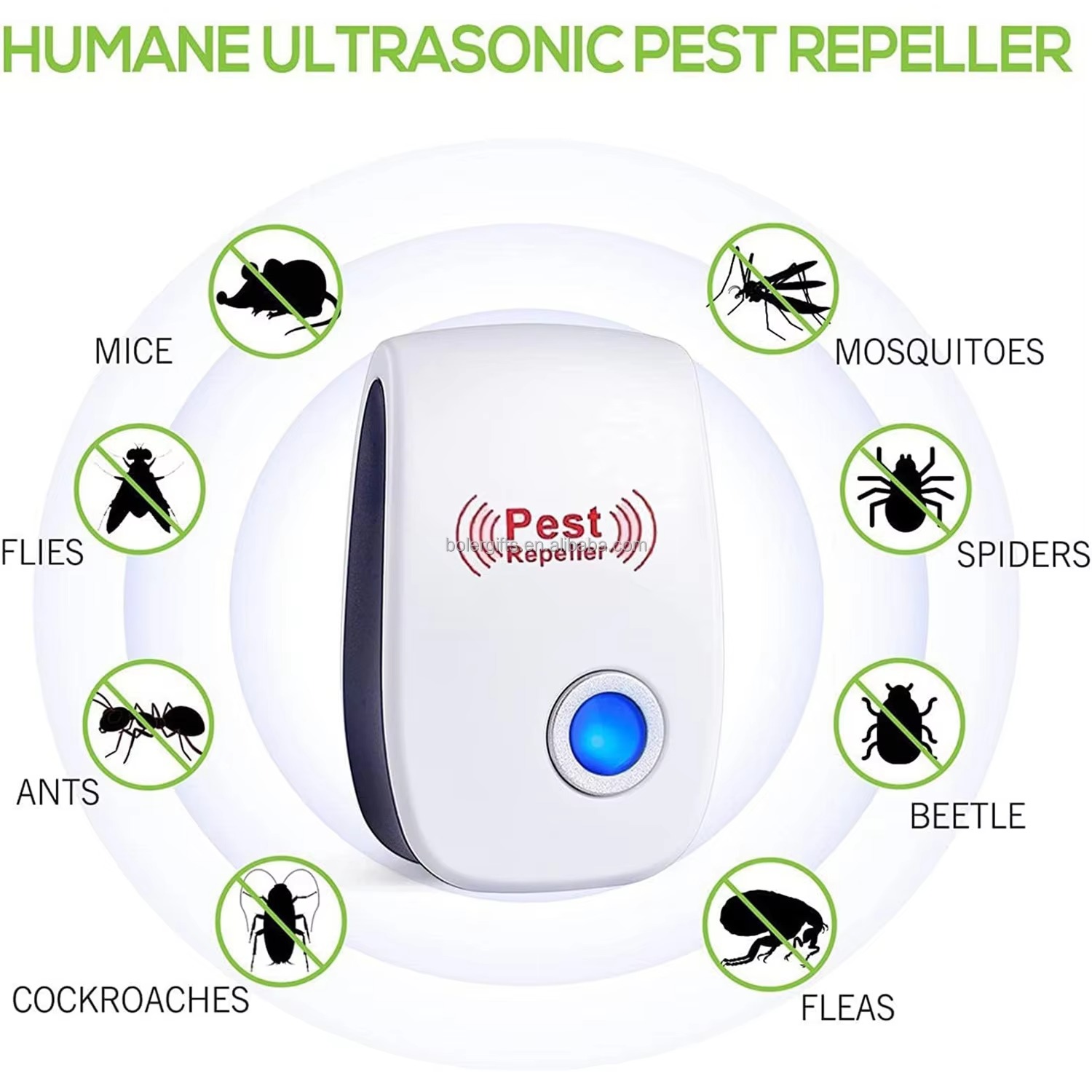 2 Piece Ultrasonic Pest Repeller Machine – ইঁদুর ও তেলাপোকা তাড়ানোর স্মার্ট সমাধান - Image 3