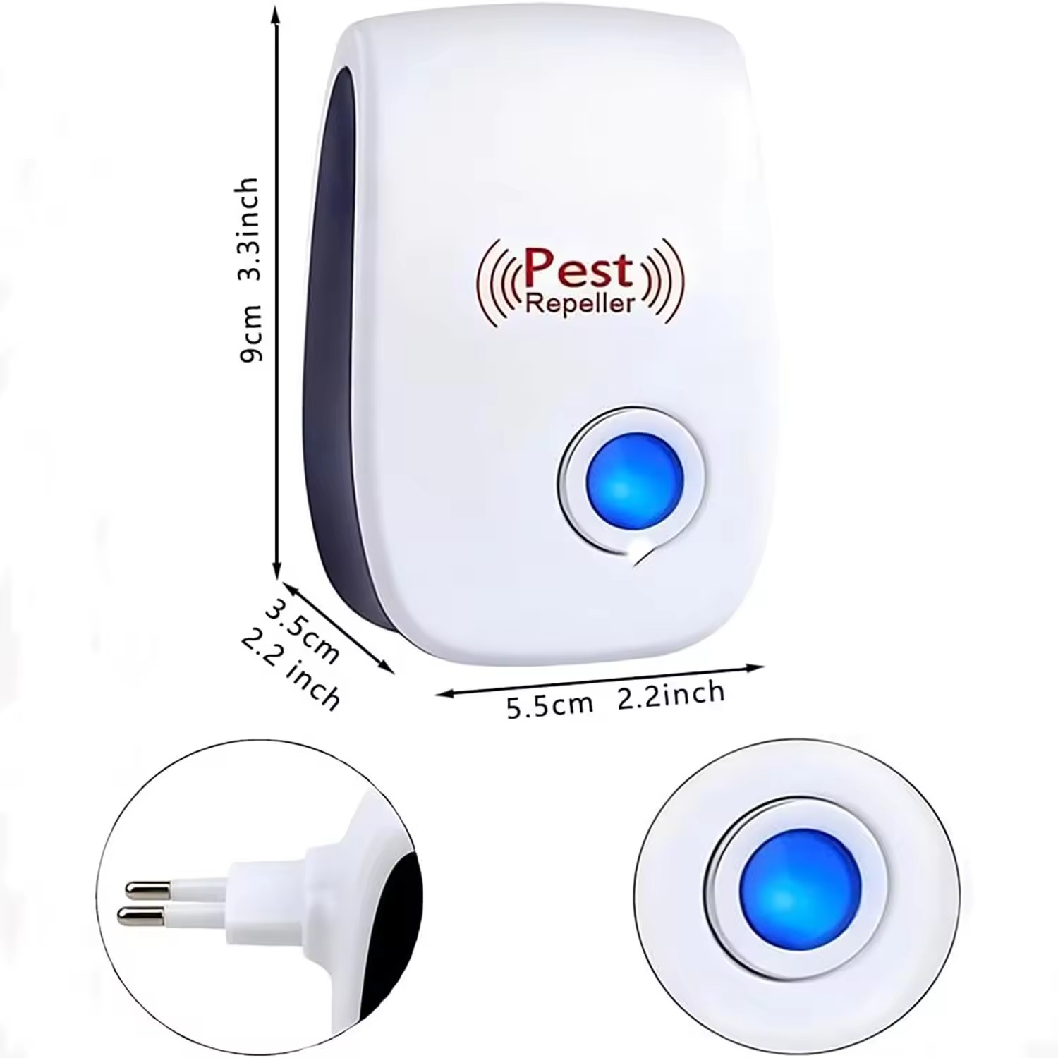 2 Piece Ultrasonic Pest Repeller Machine – ইঁদুর ও তেলাপোকা তাড়ানোর স্মার্ট সমাধান - Image 5